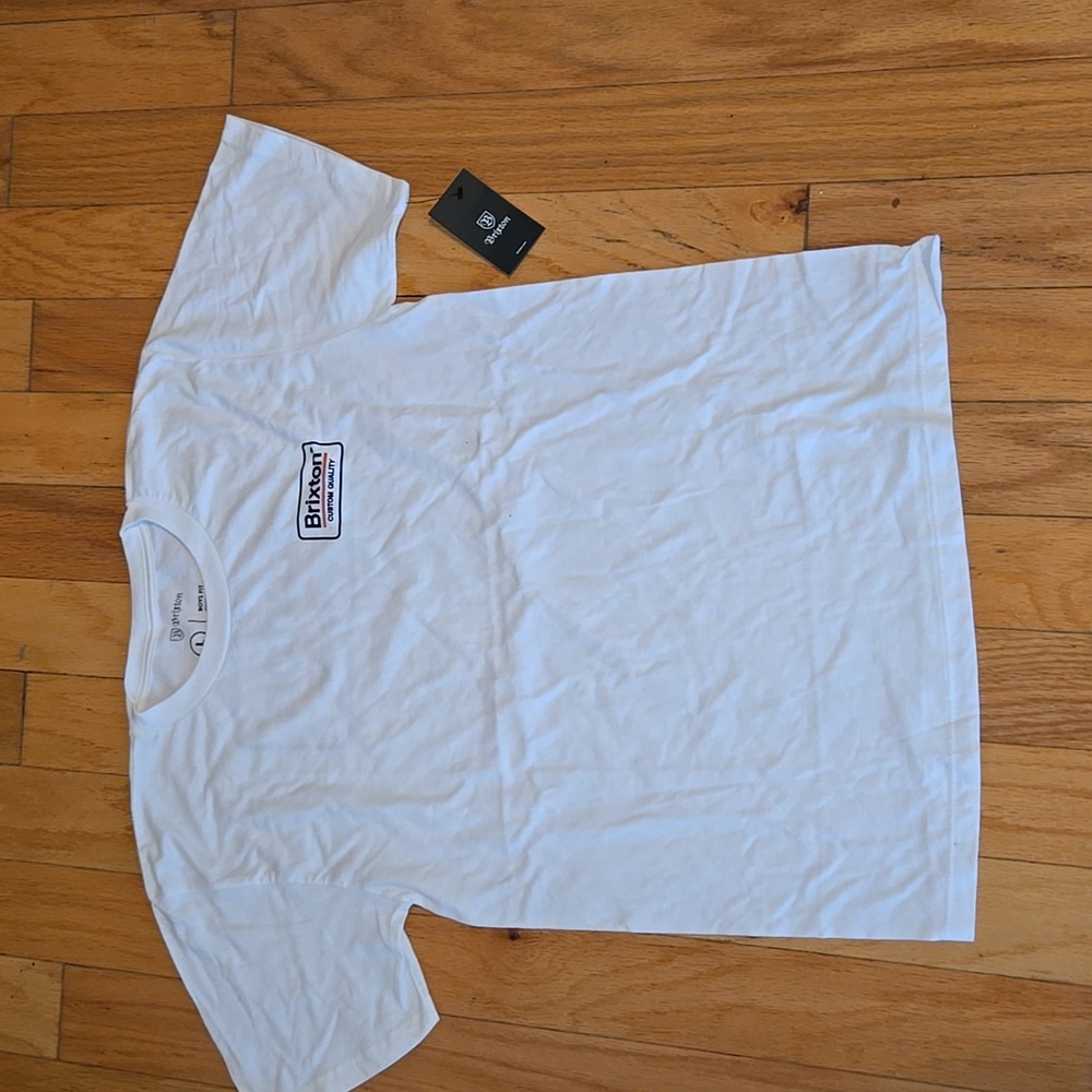 NWT Boy's Large Palmer S/S T-Shirt in white black & red